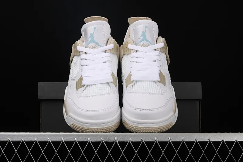 All Categories Air Jordan Jordan Series Basketball Shoes Air Jordan 4 Air Jordan 4 "Linen" AJ4 Joe 4 Beach White Gold #Original First Layer Leather 487724-118